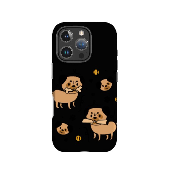 Cute Adorable Pug and Dog Paw Pattern IPhone Cases