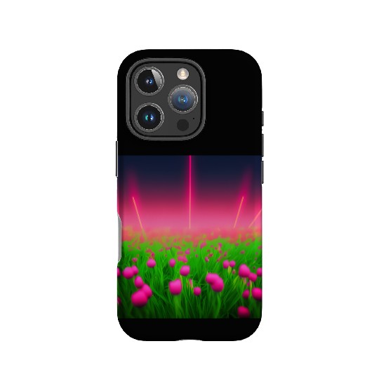 Glowing pink flowers IPhone Cases