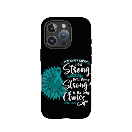 Cervical Cancer Awareness Month Teal Sunflower IPhone Cases