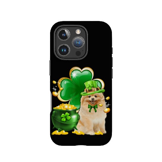 Pomeranian Dog Shamrock St Patricks Day IPhone Cases