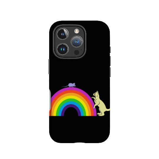 Kidcore Cat And Mouse Rat Rainbow Gift Idea Kids IPhone Cases