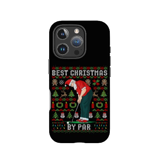 Ugly Christmas Golf Santa Claus Pun Golfer Gift IPhone Cases