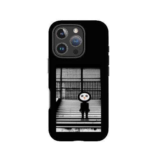 Kawaii Happy Snowman in IPhone Cases Standing on Steps