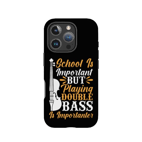 Back To School Playing Double Bass Contrabassist P IPhone Cases