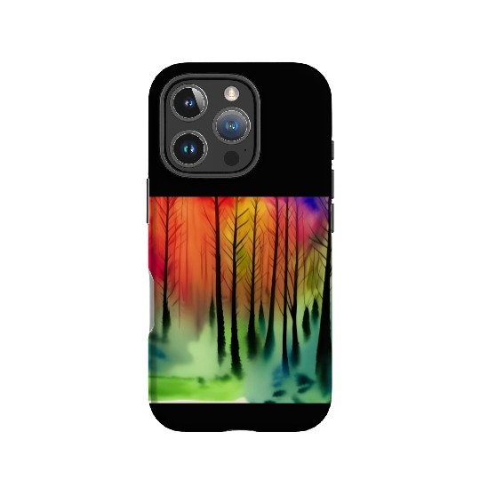 Mysterious watercolor nature forest IPhone Cases