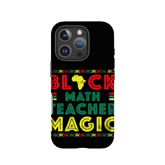 Black Math Teacher Black History Month Afro IPhone Cases