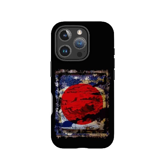 Japan Flag Red Circle Blue Mountain Collage Art 74 IPhone Cases