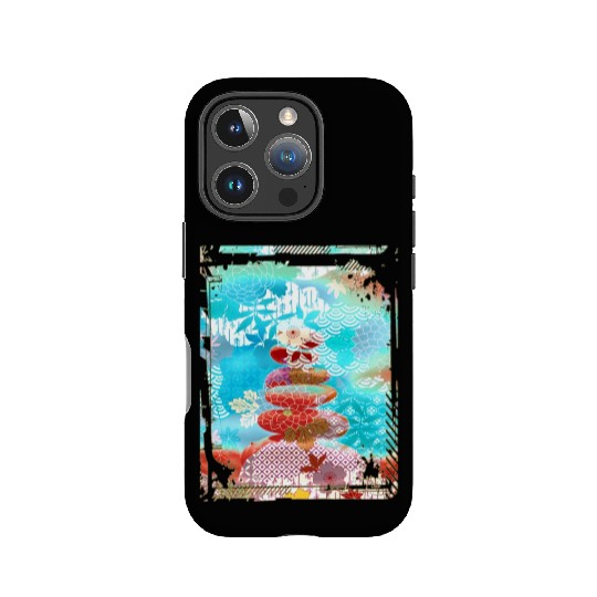 Japan Zen Buddhism Balancing Stones Rocks Cherry IPhone Cases