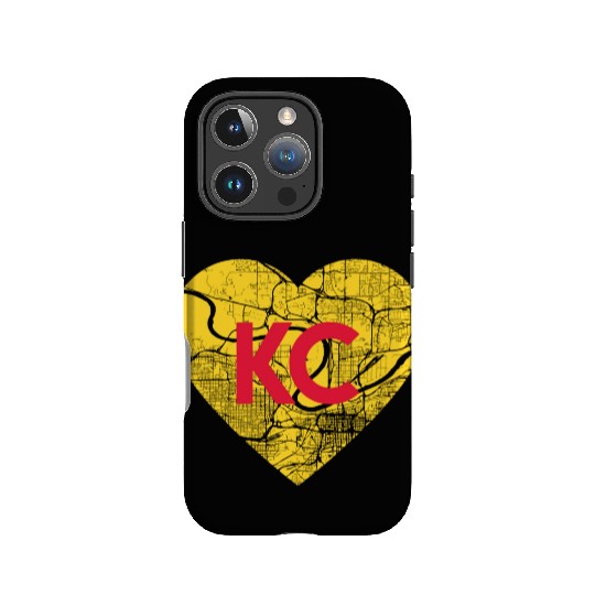 I Love Kansas City Football Kc Heart Map IPhone Cases