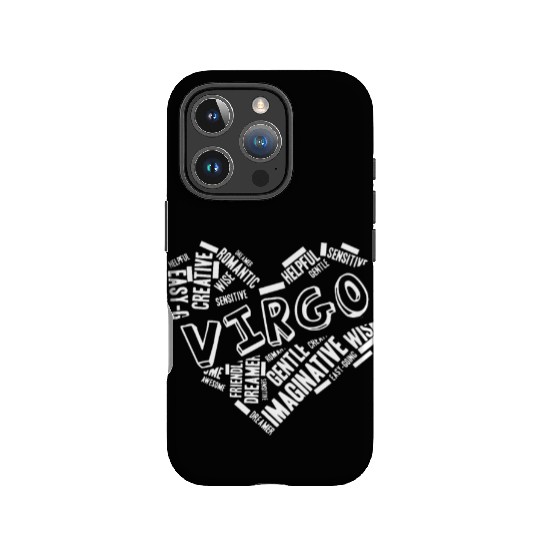 Virgo Heart Word Cloud Doodle Astrology Zodiac Sta IPhone Cases