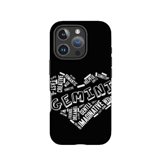 Gemini Heart Word Cloud Doodle Astrology Zodiac St IPhone Cases
