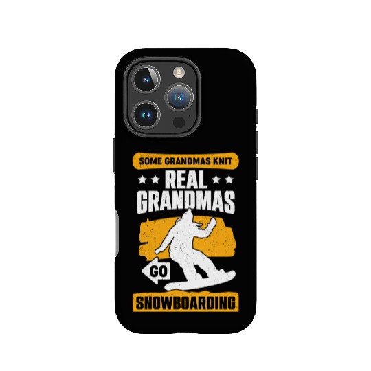 Snowboarding Grandma Snowboarder Old Woman Gift IPhone Cases