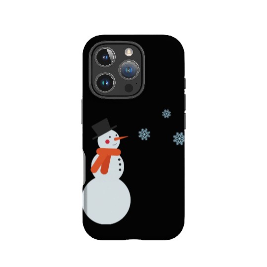 Snowman and snowflakes IPhone Cases