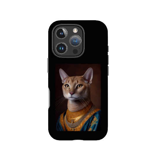 Chausie Queen Cat Breed Portrait Royal Renaissance IPhone Cases