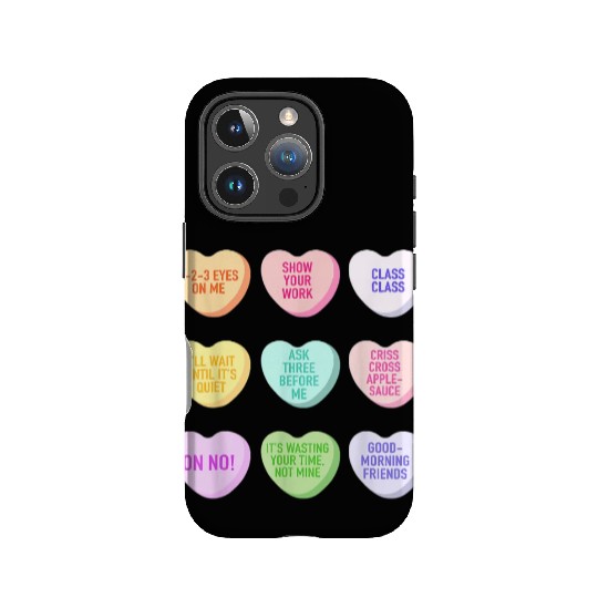 Teacher Valentines Day Conversation Heart School IPhone Cases