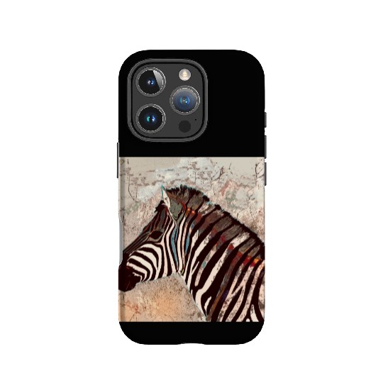 Zebra with neon colors IPhone Cases