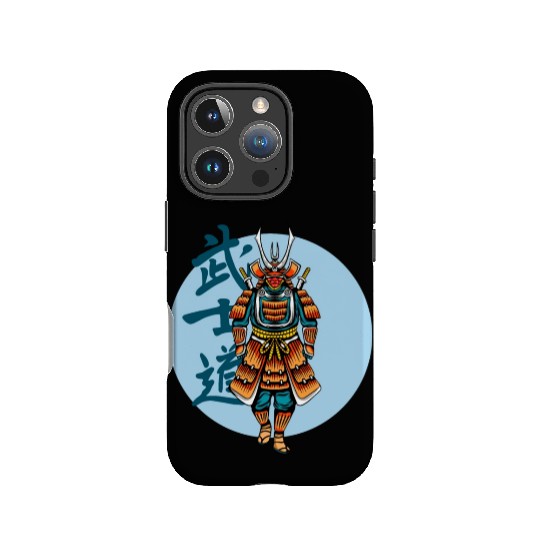 Japanese samurai warrior Bl Moon mask IPhone Cases