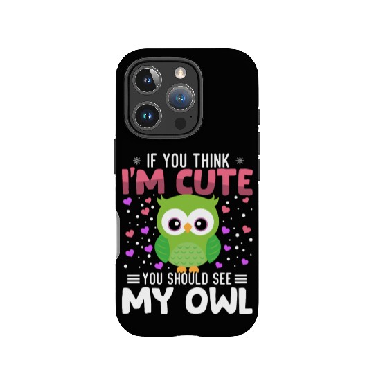 Owl Heart Valentine's Day Animal For Womens Kids IPhone Cases