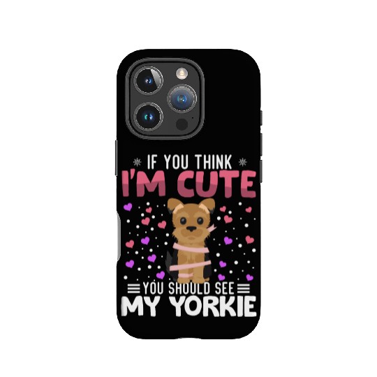 Yorkie Heart Valentine's Day Animal For Womens IPhone Cases