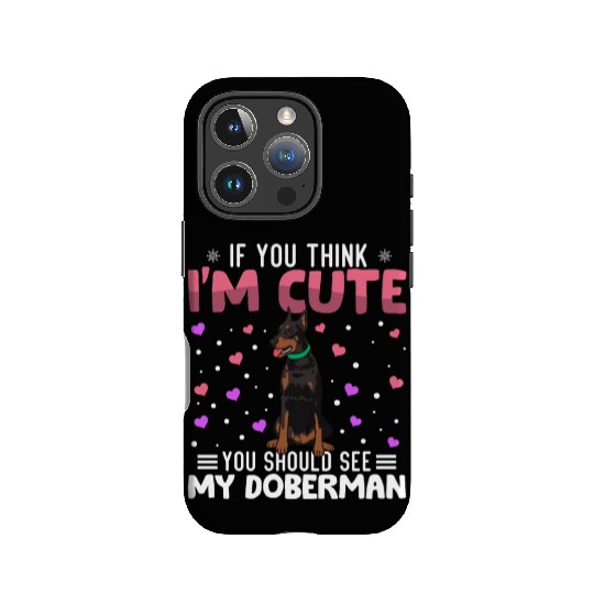 Doberman Heart Valentine's Day Animal For Womens IPhone Cases