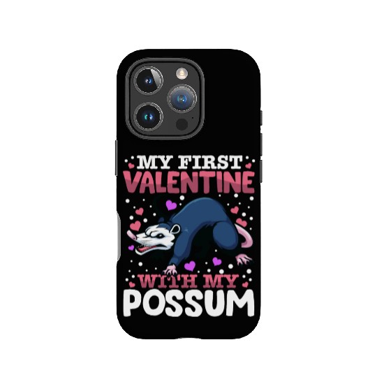 My First Valentine With My Possum Animal Heart IPhone Cases