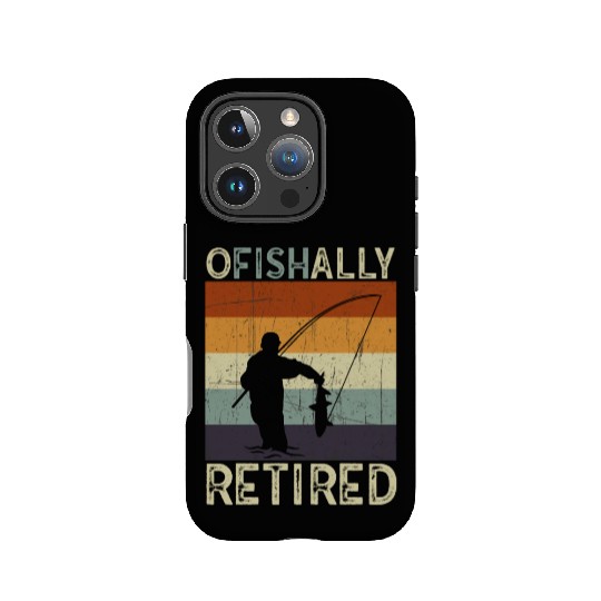 Ofishally Retired Fishing Retro Retirement Fishing IPhone Cases