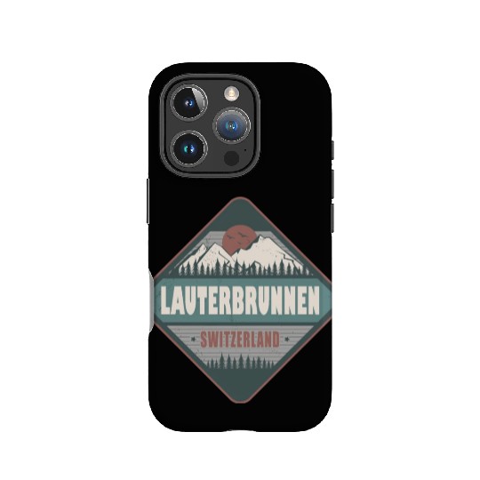 Lauterbrunnen Switzerland Vintage Hiking Design IPhone Cases