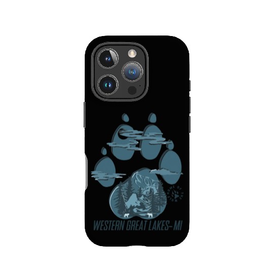 Western great lakes Michigan home of the wolf IPhone Cases
