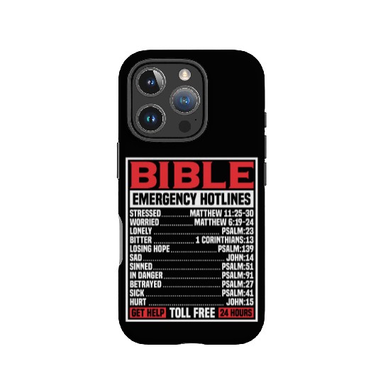Bible Verse Emergency Numbers Christian Hotline Ps IPhone Cases