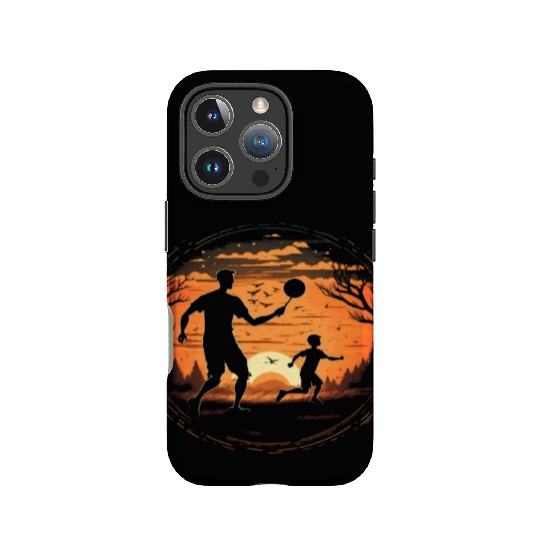 Ultimate Frisbee Fans Father and Son Playing IPhone Cases
