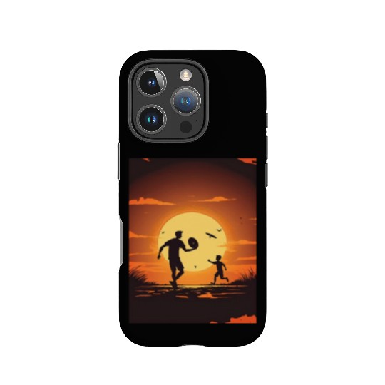 Ultimate Frisbee Fans Father and Son Playing IPhone Cases