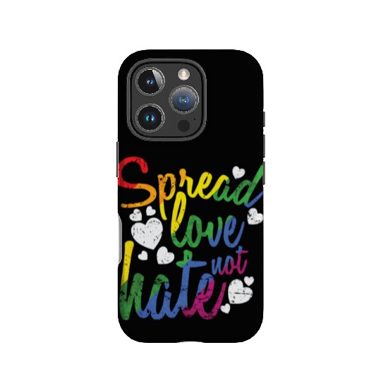 Spread Love not hate LGBT Rainbow IPhone Cases