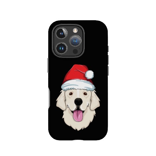 Blond Golden Retriever Santa Hat Cute Christmas IPhone Cases