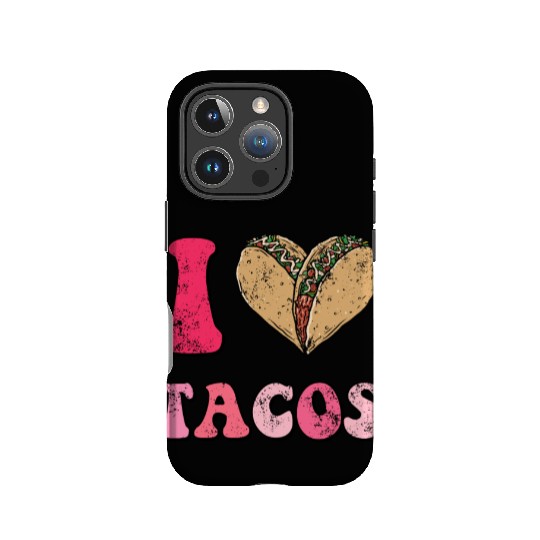 Vintage I Love Taco Valentine, Groovy I Heart Taco IPhone Cases