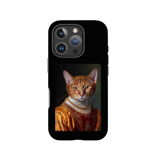 Ocicat King Cat Breed Portrait Royal Renaissance A IPhone Cases