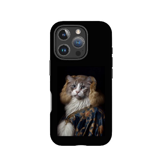 American Curl Princess Cat Breed Portrait Royal Re IPhone Cases