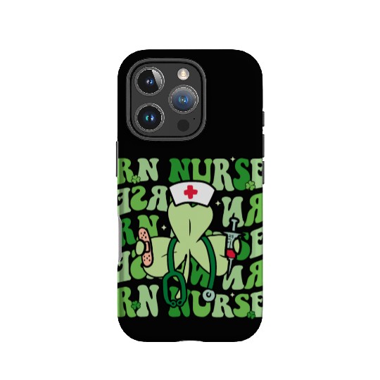 Groovy Registered Nurse Funny Shamrock IPhone Cases