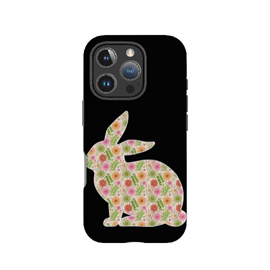 Easter for Girls Women Easter Bunny Flowers Gift IPhone Cases