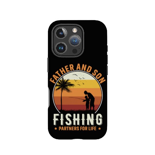 Father and son fishing partners for life IPhone Cases
