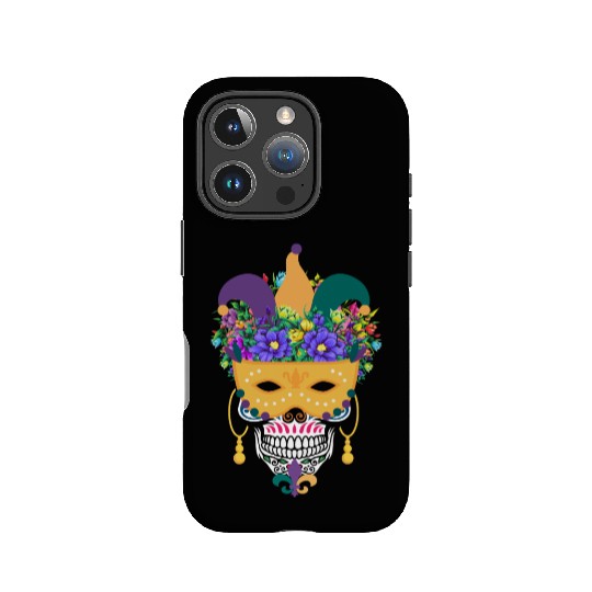 El Dia De Los Muertos Mardi Gras Costume Flower IPhone Cases