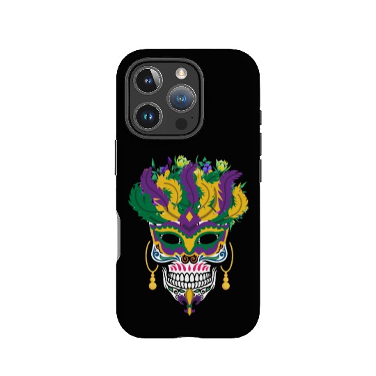 Mardi Gras Costume Dia De Los Muertos Flower Sugar IPhone Cases