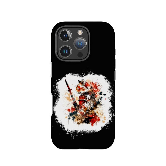 Cute Samurai Cat IPhone Cases