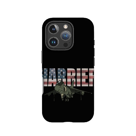 AV-8B Harrier Military Airplane American Flag IPhone Cases
