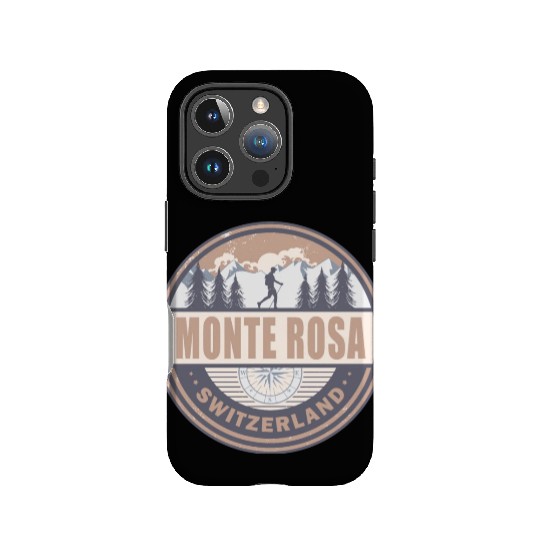 Monte Rosa Switzerland Swiss Alps Vintage Hiking IPhone Cases