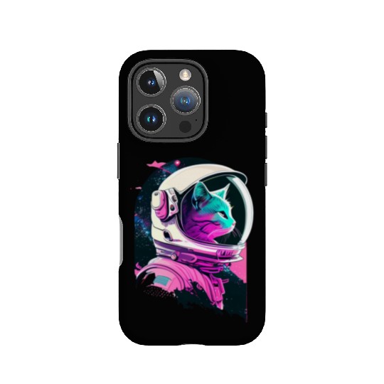 Aesthetic Vaporwave Space Cat 80s 90s Astronaut IPhone Cases