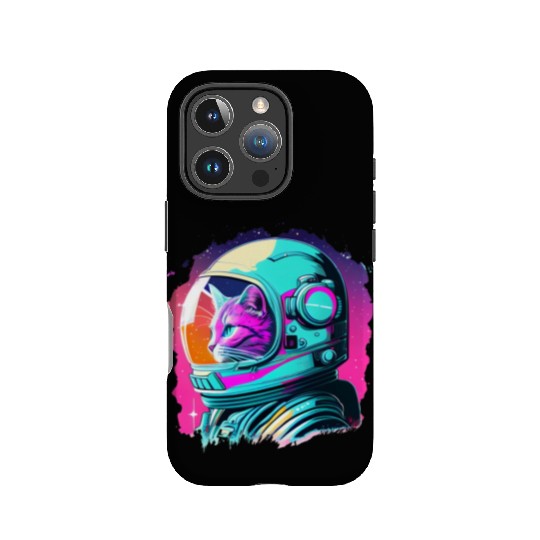 Aesthetic Vaporwave Space Cat 80s 90s Astronaut IPhone Cases