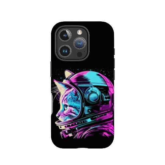 Aesthetic Vaporwave Space Cat 80s 90s Astronaut IPhone Cases