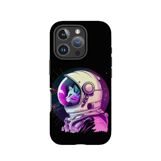 Aesthetic Vaporwave Space Cat 80s 90s Astronaut IPhone Cases