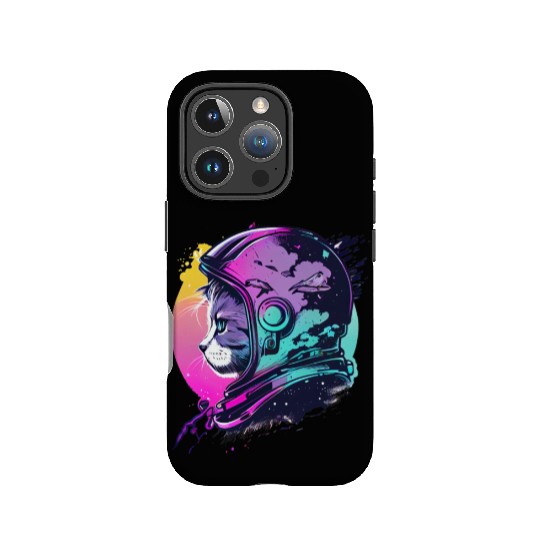 Aesthetic Vaporwave Space Cat 80s 90s Astronaut IPhone Cases