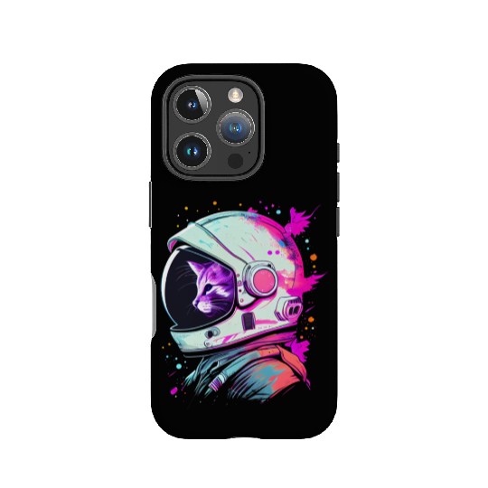 Aesthetic Vaporwave Space Cat 80s 90s Astronaut IPhone Cases